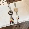 Nuevo collar colgante con botón floral estilo chino para mujer, cadena para suéter de diseño nicho estilo étnico, cadena para el cuello de alta gama vintage