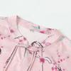 Camiseta de Verano de Estilo Chino de Manga Corta para Madre de Mediana Edad Top Floral de Chifón de Verano para Mujeres de Mediana Edad y Mayores Talla Grande Camisa Pequeña