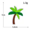 Serie Árbol de Coco Planta Verde Pegatinas de Tela Bordada Nuevo Bordado por Computadora Transfronterizo Pegatinas Termofusibles Pegatinas para Planchar Parches para Ropa