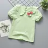 Ropa para niños 2021 primavera y otoño verano nuevo niños elegante dulce camiseta con solapa niños lindo top con solapa