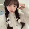 Pinza para el pelo de conejo Miffy linda y suave para Otoño e Invierno, Pinza lateral, Dulce y versátil, Pinza para el pelo de felpa para Otoño e Invierno para el flequillo