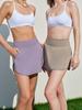 Falda de Tenis Fresca con Protección Solar Primavera y Verano Nueva Cintura Alta Adelgazante Falda Falsa de Dos Piezas para Mujer Bolsillo Trasero Falda Deportiva para Yoga