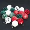 Bolas de Natal Transfronteiriças 6cm Veludo Vinho Tinto 6 Peças Enfeites de Pendurar Decorações Pintadas para Árvore de Natal Decoração de Feriado Atacado