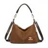 Bolsos de Diseño de Nicho para Mujer, Nuevo Bolso de Hombro Cruzado Retro de Gamuza a la Moda, Versátil Bolsa Tipo Bollo de Gran Capacidad