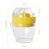 Exprimidor de Limones con Colador Integrado, Exprimidor Compacto de Cítricos con Capacidad de 1/2 Taza, Recipiente Calibrado y Pico Vertedor, Libre de BPA, Apto para Lavavajillas