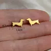 Múltiples Aretes de Animales de Acero Inoxidable para Mujer, Perro Poodle Lindo, Bulldog, Perro Salchicha, Aretes Personalizados