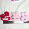 Coelho Desenho Animado Fofo Brinquedo de Pelúcia Animal Rosa Coração Feminino Acessórios DIY Joias Broche Infantil Acessórios Atacado