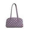 Bolso de mano coreano nuevo transfronterizo 2026, lindo bolso tipo almohada de lunares de nicho para mujer, bolso de hombro y cruzado