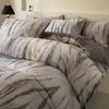 Juego de cuatro piezas de ropa de cama de algodón puro clase A engrosado y cepillado, funda nórdica nórdica de algodón 100% para otoño e invierno, juego de tres piezas de sábana encimera, sábana bajera.