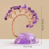 Cristal Natural Crudo Transfronterizo Base Árbol de Cristal Tejido a Mano Cola de Fénix de Yoga Árbol Árbol de Cristal de la Vida Decoración