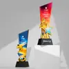Produção de Medalhas de Cristal Coloridas Direto da Fábrica Esportes Escolares Competição de Dança Reunião Anual da Equipe de Vendas da Empresa Premiações