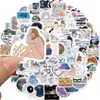 100 Peças de Adesivos Graffiti de Letras de Álbuns de Música Ts. Decoração à Prova d'Água DIY para Capa de Celular Caderno Atacado Transfronteiriço