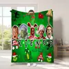 Natal Transfronteiriço Manta Peluda Verde de Natal Decoração Manta de Flanela Grinch Manta de Natal para Comércio Exterior