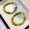 Pulsera de Uva Verde con Cierre Magnético de Bola Redonda para Mujer, Pulsera de Ágata Optimizada de Nicho, Collar Redondo de Cuentas de Nuevo Estilo Chino