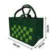 Bolsa de fieltro para el Festival de Medio Otoño, Bolsa de fieltro verde, Bolsa de regalo de embalaje engrosada para el Festival de Medio Otoño, Bolsa de regalo personalizada creativa