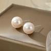 Pendientes de Plata de Ley S999 con Perlas Francesas para Mujer Otoño e Invierno Diseño de Nicho Pendientes de Sentido Avanzado Pendientes Nuevas Explosiones