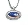 Collar con colgante de gema de tiempo de diamante ovalado de la NFL Fútbol Americano 32 Equipos Green Bay Panthers Collar con nombre del equipo