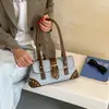 Bolsa de mão retrô de nicho color block para mulheres, nova bolsa transversal 2026, bolsa de ombro versátil, bolsa de axila, bolsa almofada para outono e inverno