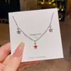 Collar cuadrado pequeño de circón ultrabrillante estilo coreano para mujer, lujo ligero, elegante, cadena para clavícula de acero de titanio de alta gama, venta al por mayor