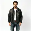 Primavera y Otoño 2026 Nueva Chaqueta de Cuero Retro Americana para Hombre y Mujer Chaqueta Casual Simple Juvenil Ropa de Hombre de Moda