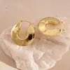 Brincos U-Shaped Simples de Aço Inoxidável, Moda Europeia e Americana, Brincos Elegantes, de Alta Qualidade e Versáteis, Brincos de Design de Nicho de Luxo Acessível