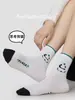 85349 Calcetines de Otoño para Mujer Lindos de Dibujos Animados hasta la Pantorrilla Sin Costuras Deportivos Calcetines Largos de Panda Calcetines de Algodón Grises
