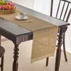 Yiji Qiyun Estilo Escandinavo Banderín de Mesa Tejido de Papel Borla Color Sólido Bandera de Té Decoración a Prueba de Polvo Cubierta para Mueble de TV Mesa de Café