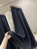 Falda de peso alto, elástica, cintura elástica, gris jaspeado oscuro, de longitud media, corte A