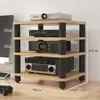 Gabinete de TV Simples Multifuncional Gabinete de Alto-falante Suporte para Amplificador Pés Suporte AV Rack com Amortecimento de Vibração Suporte hifi CD