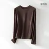 Nova Camada Base Feminina Yida Musmush de Caxemira com Ombro Reto, Macia e Amiga da Pele, Roupa Íntima Luxuosa de Manga Longa Personalizada