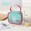 Bolsa de Cosméticos de Malla Dopamina con Asa, Bolsa Tofu para Almacenamiento de Cosméticos, Bolsa de Aseo Portátil de Viaje de Gran Capacidad