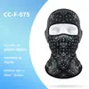 Protetor solar respirável à prova de poeira para o rosto de verão, forro de capacete, capuz de ciclismo com estampa exclusiva e máscara facial de caveira engraçada