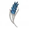 Elegante broche de lujo con forma de oreja de trigo, de cristal de alta gama, accesorio para traje que combina con todo, elegante alfiler ligero de lujo.