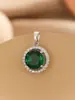 Colgante de Moda Versátil para Mujer P3064, Personalizado, Creativo, de Alta Gama, con Cuatro Garras, Muy Brillante, Circonita tipo Bling, Circonita de Colores
