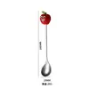 Set Creativo de Cuchara y Tenedor de Acero Inoxidable 304, Cuchara de Fruta de Dibujos Animados para Niños, Set de Regalo de Cuchara para Postre y Café