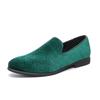 Zapatos de Hombre de Moda Nueva Primavera y Verano Slip-On Talla Grande Zapatos Slip-On Ligeros Zapatos de Piel Pequeños de Punta a la Moda