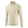 22 Outono e Inverno Comércio Exterior Placa de Luz Cor Sólida Slim-fit Suéter Masculino Simples All-match Top Juventude Quente Gola Alta Suéter de Malha