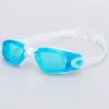 Gafas de natación de silicona coloridas para adultos, galvanizadas, impermeables, antivaho, alta definición, unisex, al por mayor, con protección UV