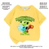2025 Plantas Contra. Ropa de Zombies Ropa de Verano de Manga Corta para Niños Nuevo Estilo Camiseta de Algodón para Niños y Niñas Verano Manga Media Moderna 3
