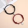 Nueva pulsera de pareja con carita sonriente atractiva con imán, un par de pulseras tejidas a mano para hombre y mujer, joyería al por mayor, exclusiva transfronteriza