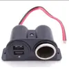 Base de alimentación de doble orificio para coche y motocicleta 3.1A doble USB encendedor de cigarrillos 12V enchufe de conversión 12V-24V