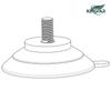 Venta Caliente Transfronteriza Ventosa de Tornillo de 32 mm Ventosa de Tuerca Transparente M4M5M6 con Rosca Longitud 6-15 mm
