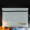 Bolsa para Documentos Impermeable y a Prueba de Fuego, Estilo Horizontal, Tela de Fibra de Vidrio Recubierta de Silicona, Bolsa Plana para Documentos, Venta al por Mayor del Fabricante, a Prueba de Fuego y Radiación