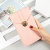 Bolso para Teléfono con Gancho para Mujer 2025 Nuevo Estilo Coreano Simple Bandolera Transversal Pantalla Táctil Transparente Estudiante Cierre Bolso Pequeño