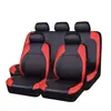 Lingge Cubierta de Asiento de Coche de Cuero PU Transfronteriza Bordado Acolchado de Comercio Exterior Soporte de Cuero Juego de 9 Piezas Cuero Universal Venta Directa de Fábrica