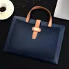 Maletín A4 Transfronterizo, Maletín de Negocios, Bolso Portátil de Cuero para Documentos, Bolsa para Almacenamiento de Documentos de Contrato, Personalizable con Logo