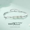 Pulseira de Bambu e Prata 925 Jade Hetian Natural Luxo Leve Nicho Exquisite Pulseira Joia para Presente de Namorada