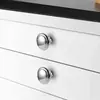 Manija de Gabinete de Acero Inoxidable de Agujero Único Moderna Sencilla Manija de Puerta de Armario Manija de Cajón Redonda Tipo Champiñón Pequeña