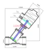 Válvula de Asiento Angular Neumática de Acero Inoxidable 304 Roscada Cabeza de Plástico Válvula Neumática de Vapor de Alta Temperatura Agua Válvula de Ángulo Neumática Válvula de Cierre