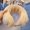 Almofada inflável em forma de U, projetada para viagens, viagens de negócios, voos de longa distância e trens de alta velocidade; um travesseiro de apoio para o pescoço dobrável e portátil para dormir confortavelmente